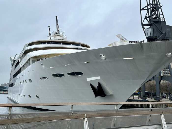 Large yacht at the BETT Show 2024